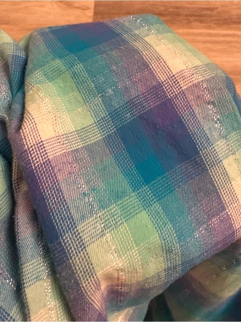 Victoria’s Secret Plaid Pajama Set Blue Green Pants Lounge S - Picture 5 of 5